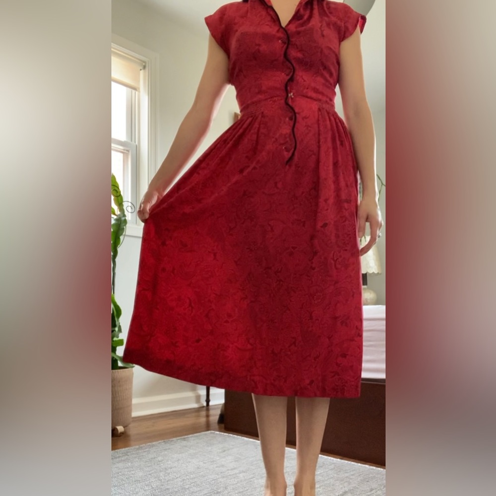 1940s Red Dress